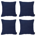 Madison -  Sierkussen Panama indigo - Ca. 60x60 cm - Set van 4