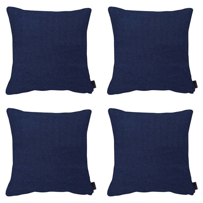 Madison -  Sierkussen Panama indigo - Ca. 60x60 cm - Set van 4