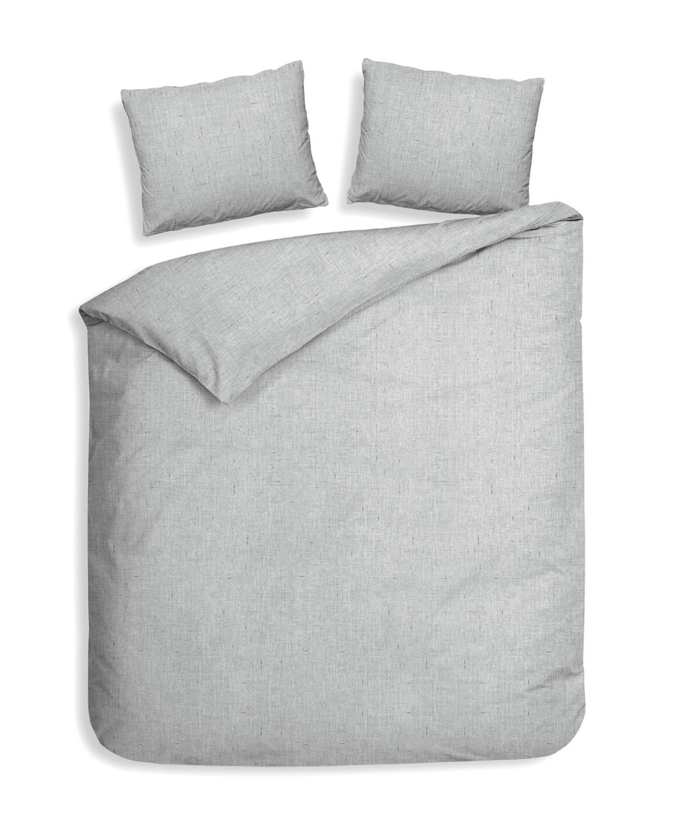Heckett Lane Dekbedovertrek Flanel Franela - light grey