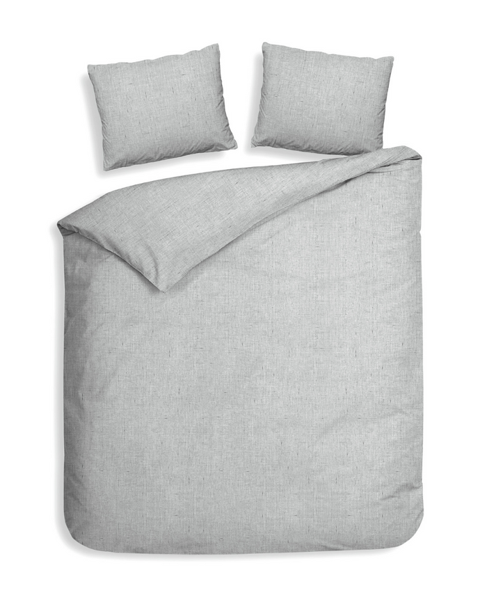 Heckett Lane Dekbedovertrek Flanel Franela - light grey