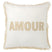 J-line - Kussen Amour Textiel Wit|goud - 45x45x3.75cm