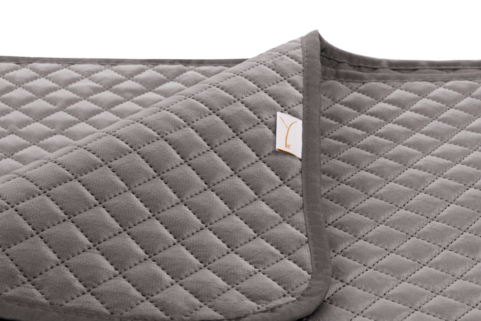 Yellow Bedsprei Victoria - classic anthracite