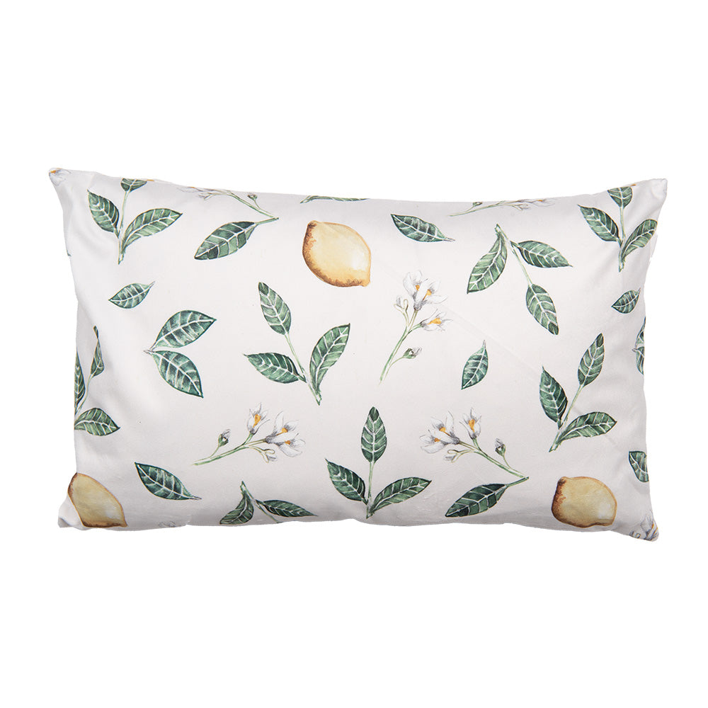 Clayre & Eef Kussenhoes 30x50 cm Beige Polyester Citroenen