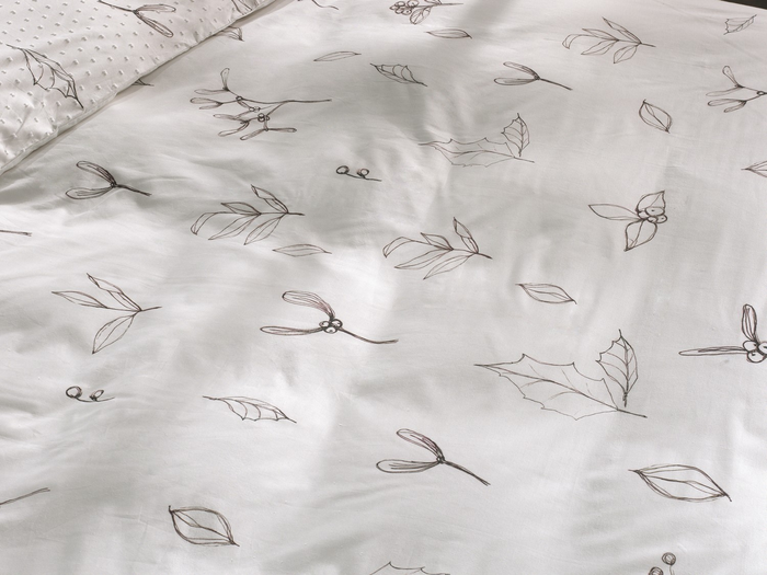 Heckett Lane Dekbedovertrek Katoen Clip Sheared white Fresia - white