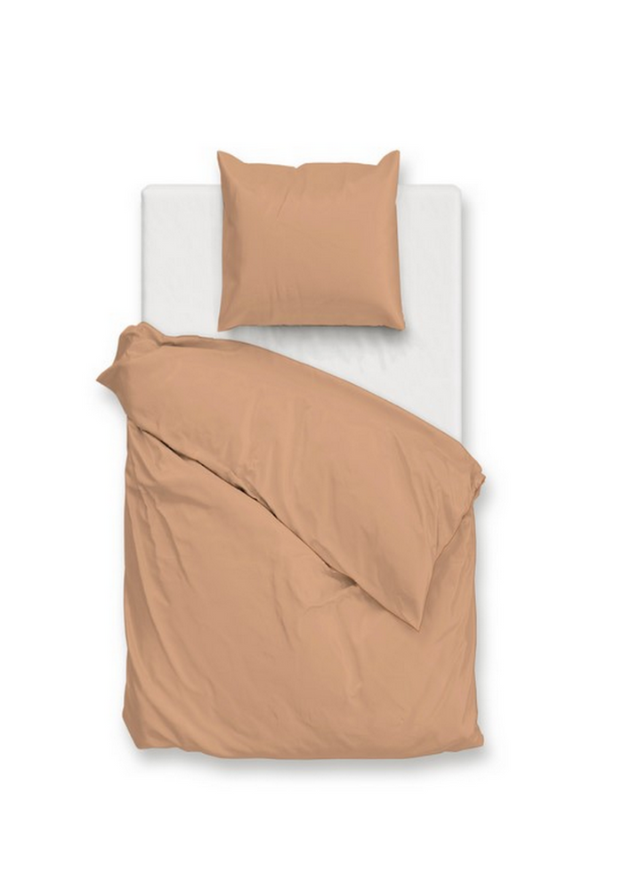Zo Home Dekbedovertrek Katoen Percalle - cream tan