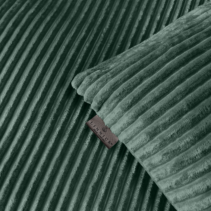 Eleganzzz Dekbedovertrek Teddy Rib Fleece - olive green