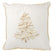 J-line - Kussen Boom Textiel Wit|goud - 45x45x12cm