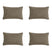 Madison -  Sierkussen Taupe canvas eco+ - Ca. 30x50 cm - Set van 4