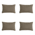 Madison -  Sierkussen Taupe canvas eco+ - Ca. 30x50 cm - Set van 4