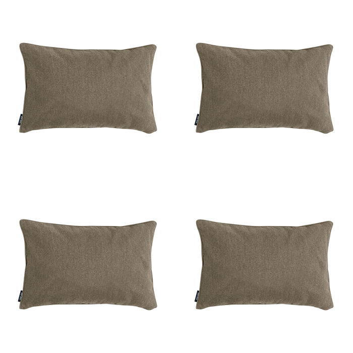Madison -  Sierkussen Taupe canvas eco+ - Ca. 30x50 cm - Set van 4