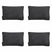 Madison -  Sierkussen Panama black - Ca. 40x60 cm - Set van 4
