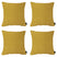 Madison -  Sierkussen Panama mustard - Ca. 45x45 cm - Set van 4