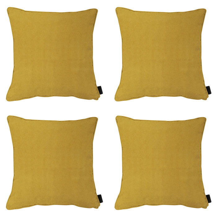 Madison -  Sierkussen Panama mustard - Ca. 45x45 cm - Set van 4