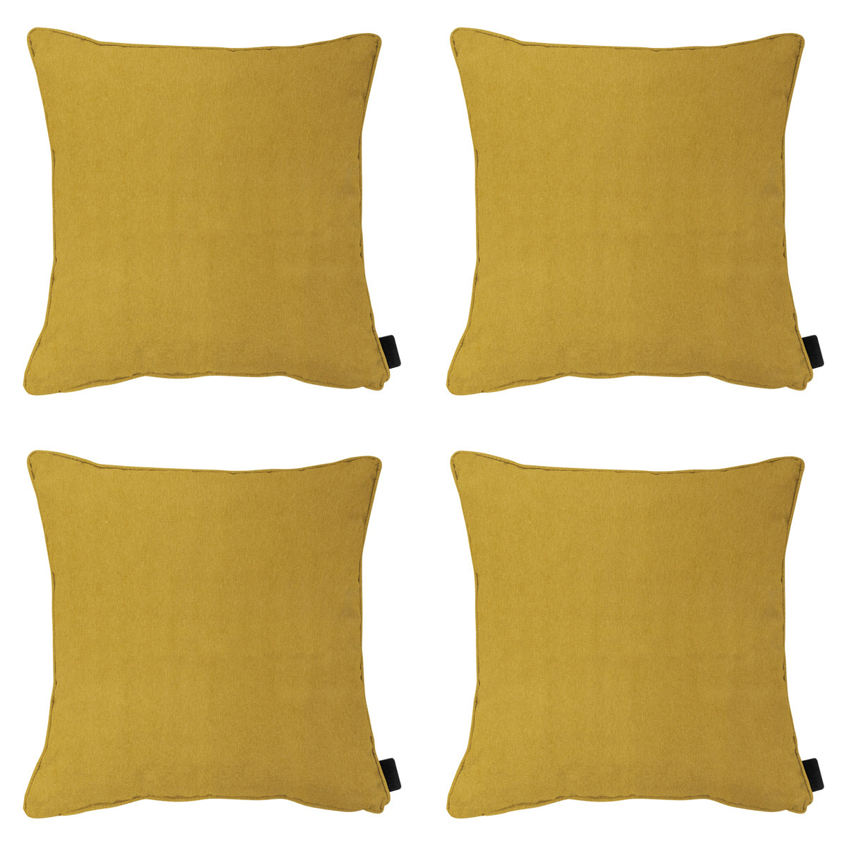 Madison -  Sierkussen Panama mustard - Ca. 45x45 cm - Set van 4