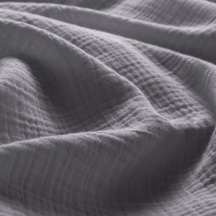 Papillon Dekbedovertrek Mousseline Katoen Rome - grijs