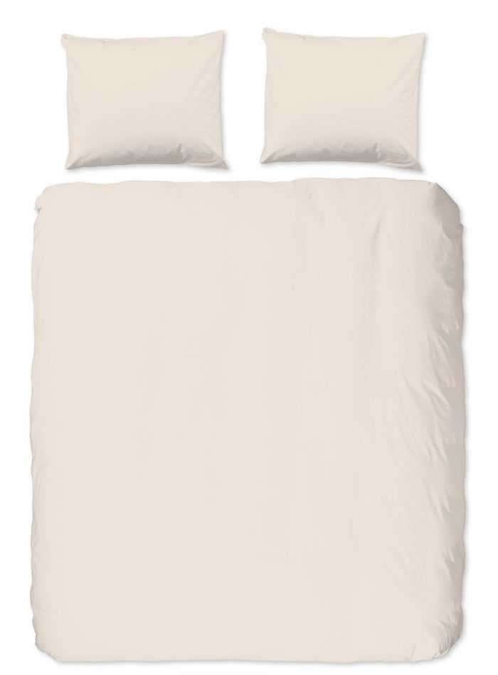 Hip Dekbedovertrek Katoen Satijn Uni - sand