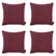 Madison -  Sierkussen Bordeaux canvas eco+ - Ca. 50x50 cm - Set van 4
