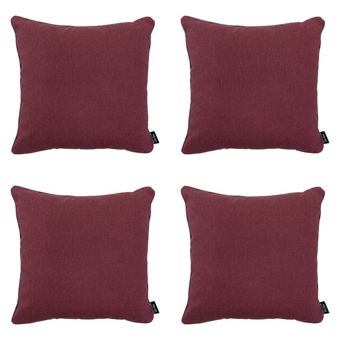Madison -  Sierkussen Bordeaux canvas eco+ - Ca. 50x50 cm - Set van 4