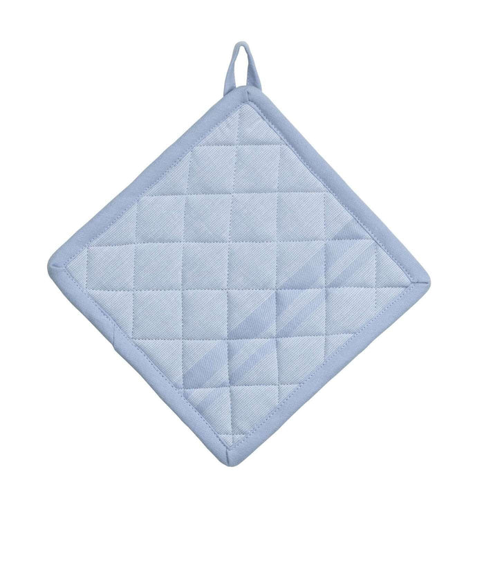 Pannenlap, Set van 4 Stuks, Katoen, Blauw met Streep, 20 x 20 cm - Kel