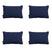 Madison -  Sierkussen Panama indigo - Ca. 40x60 cm - Set van 4