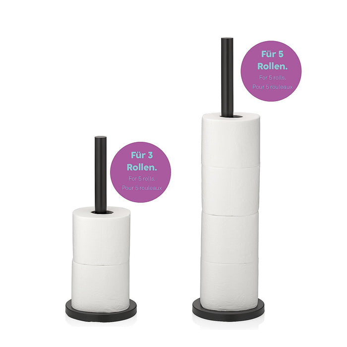 Toiletrolhouder, Voor 3 Rollen, 37 cm, Zwart - Kela | Carta