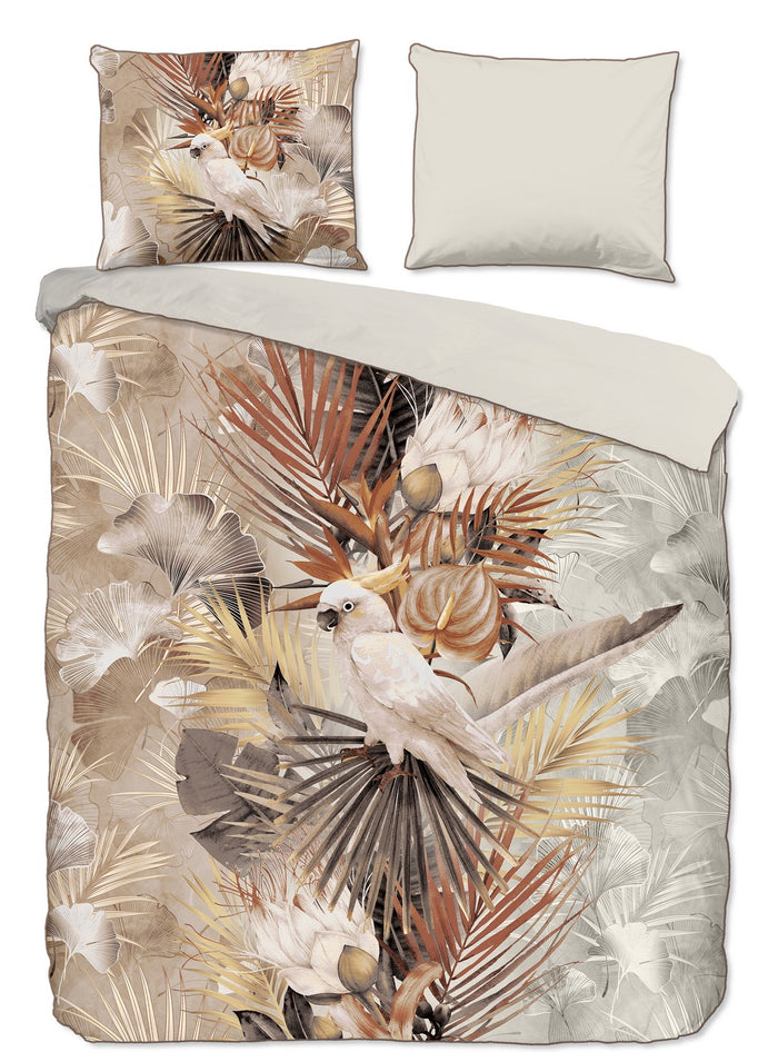 Descanso Dekbedovertrek Biologische Katoen Satijn Pippa - sand