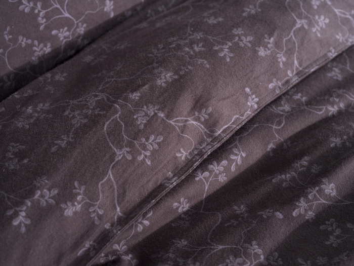 Heckett Lane Dekbedovertrek Flanel Alloro - blackberry wine