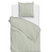Zo Home Dekbedovertrek Righe di Percalle - smokey green