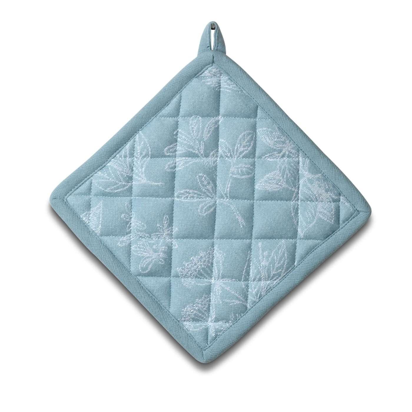 Pannenlap, Set van 4 Stuks, Katoen, IJs Blauw, 20 x 20 cm - Kela | Sve