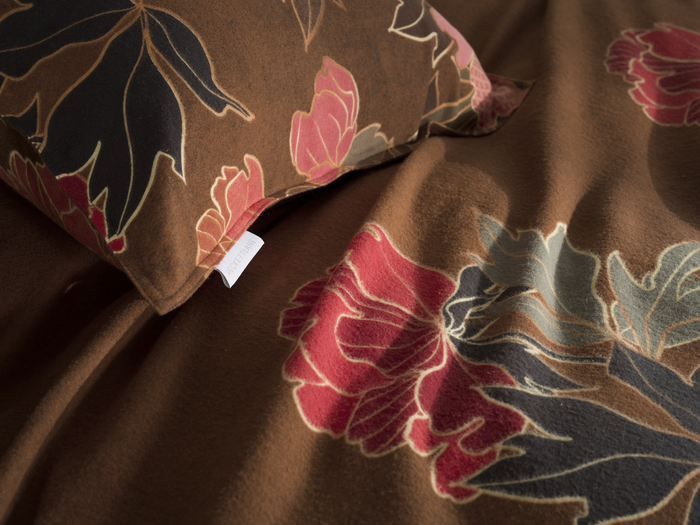 Heckett Lane Dekbedovertrek Flanel Francesco - orange