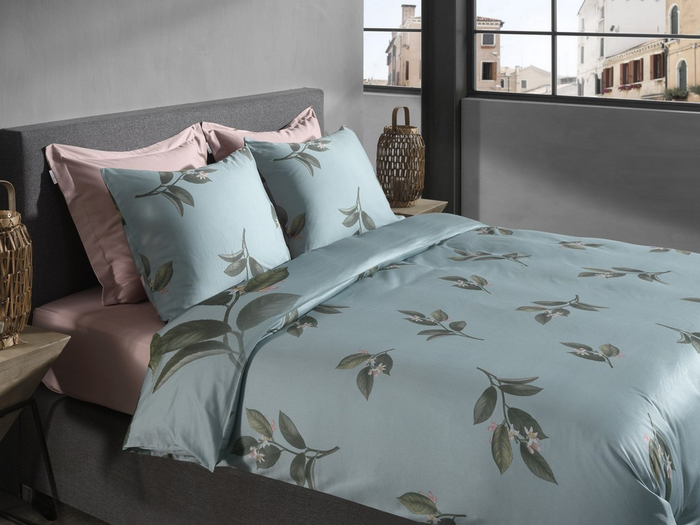 Heckett Lane Dekbedovertrek Katoen Satijn Palmira - blue