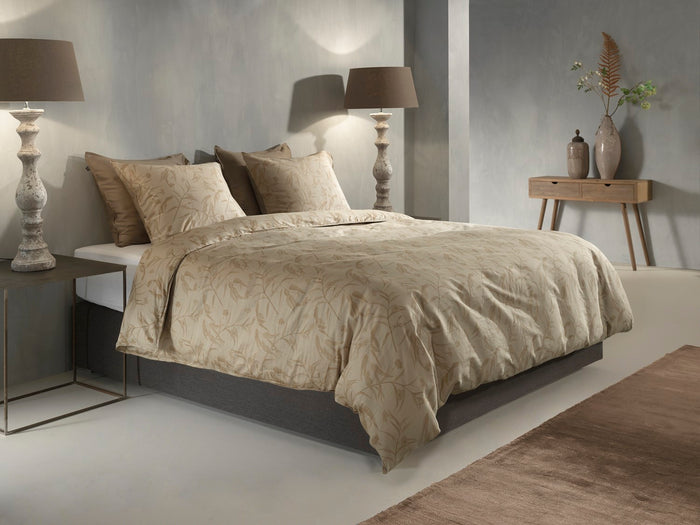 Zo Home Dekbedovertrekset Katoen Satijn Fiori di - forest sand