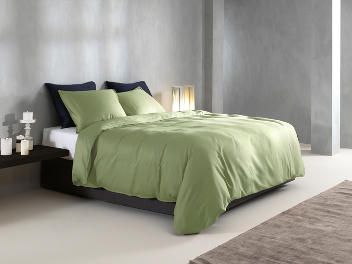 Zo Home Satinado Dekbedovertrekset Uni Katoen Satijn - sage green