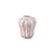PTMD Hamish Pink Ceramic Round Wavy Shaped Vase S