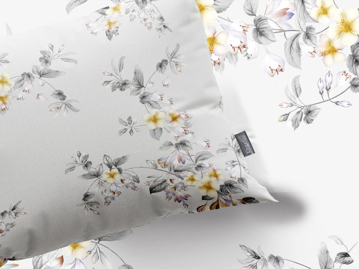 Eleganzzz Dekbedovertrek Micropercal Delicate Floral - grey