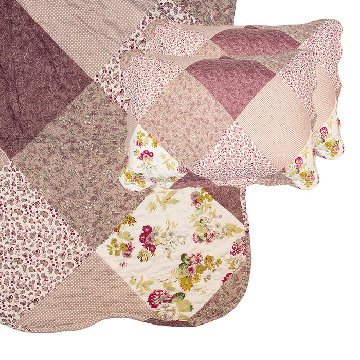 Clayre & Eef Bedsprei 230x250 cm Paars Polyester Sprei