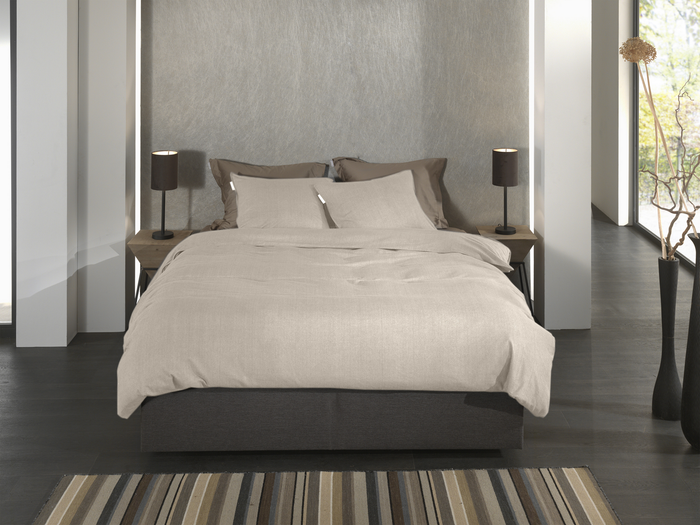 Heckett Lane Dekbedovertrek Flanel Spina - desert sand