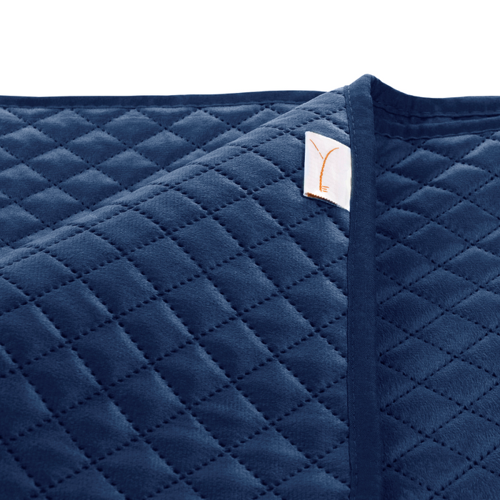 Yellow Bedsprei Victoria - navy blue