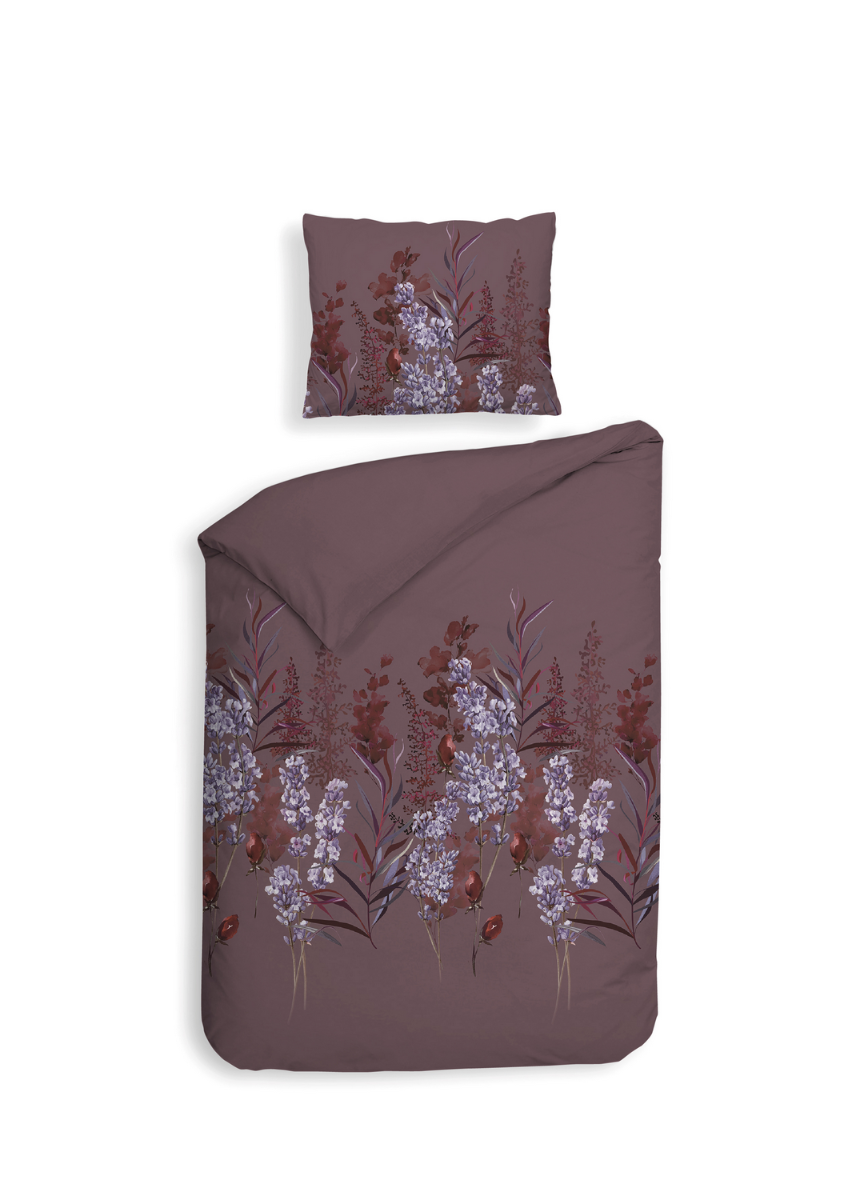 Heckett Lane Dekbedovertrek Flanel Mino - purple