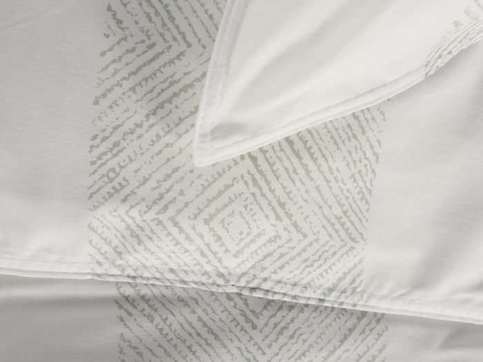 Zo Home Dekbedovertrek Katoen Satijn Tratti di Satinado - foam green