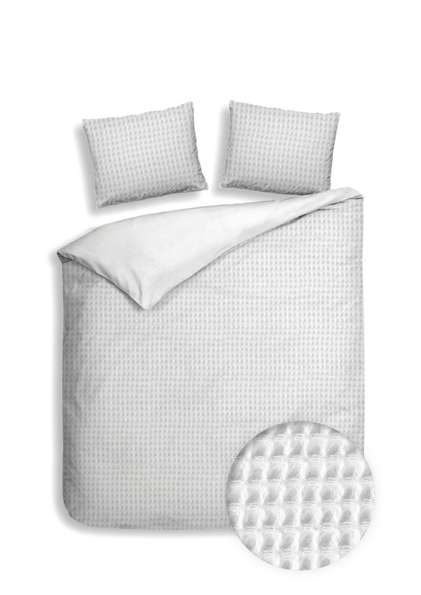 Heckett Lane Dekbedovertrek Katoen Vafala - super white