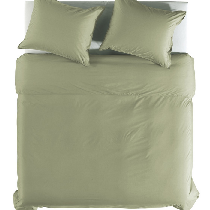 Yellow Dekbedovertrek Percale silent green