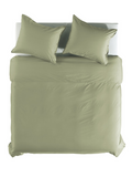 Yellow Dekbedovertrek Percale silent green