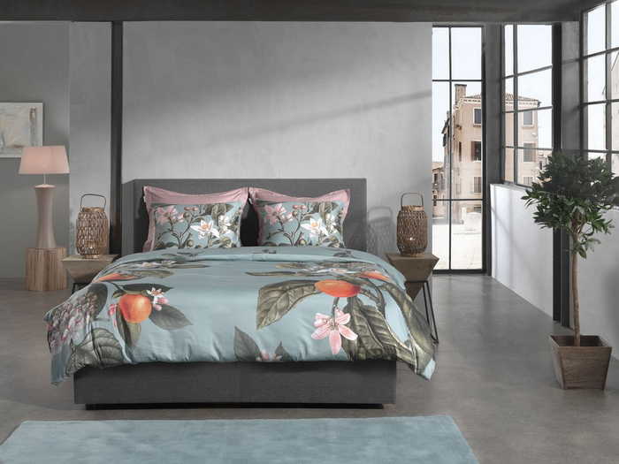 Heckett Lane Dekbedovertrek Katoen Satijn Palmira - blue