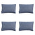 Madison -  Sierkussen Panama safier blue - Ca. 40x60 cm - Set van 4
