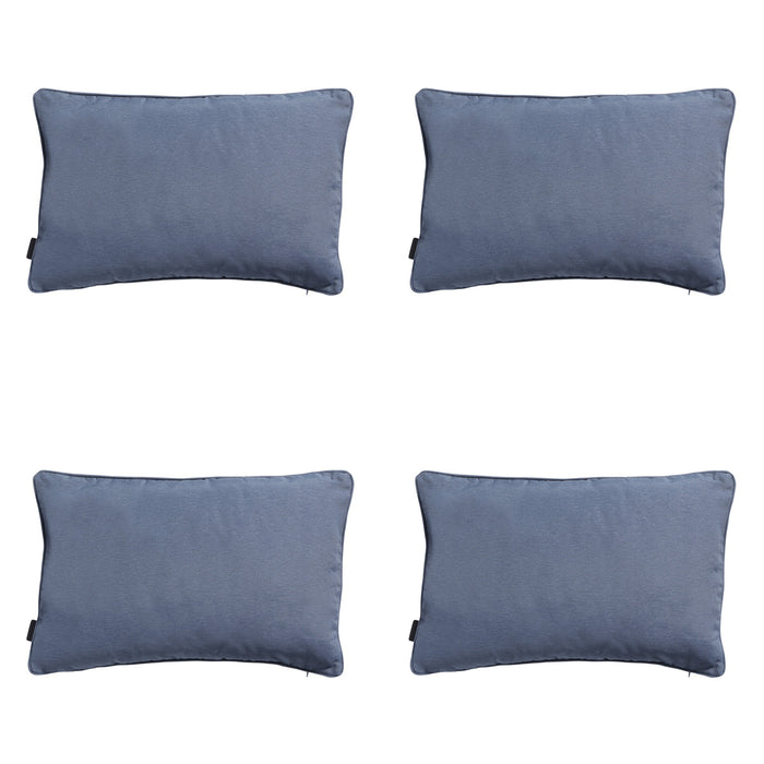 Madison -  Sierkussen Panama safier blue - Ca. 40x60 cm - Set van 4