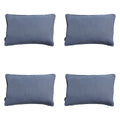 Madison -  Sierkussen Panama safier blue - Ca. 40x60 cm - Set van 4
