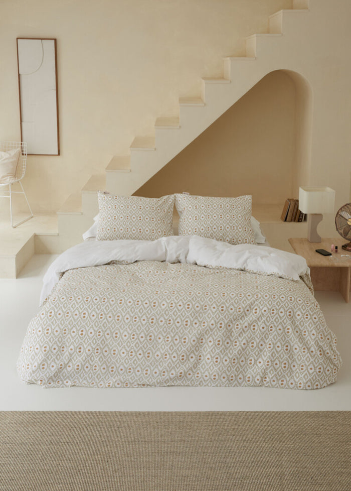 Walra - Dekbedovertrek Curved Diamonds - 200x220 - Wit