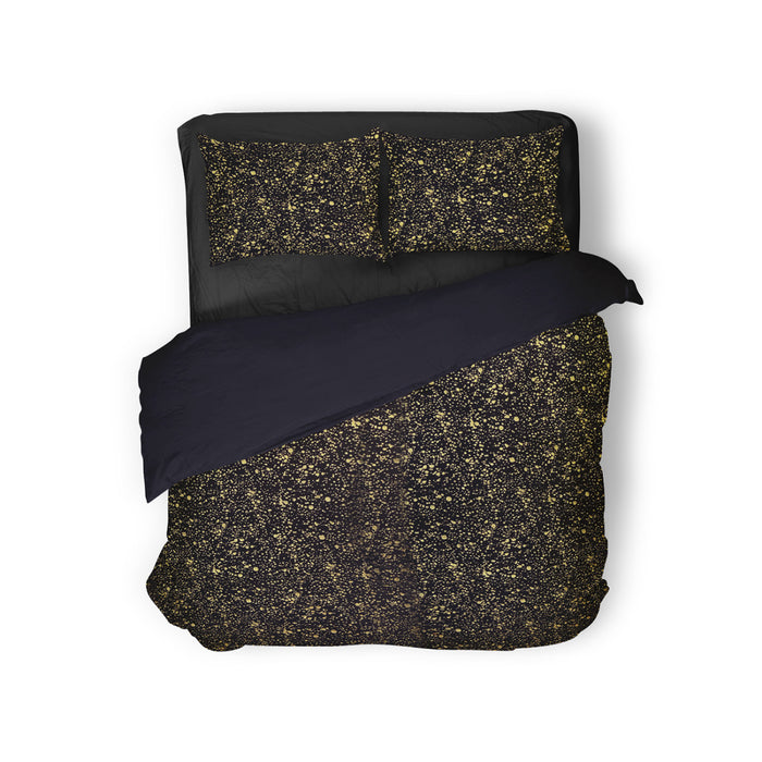 Eleganzzz Dekbedovertrek Foil Velvet - black