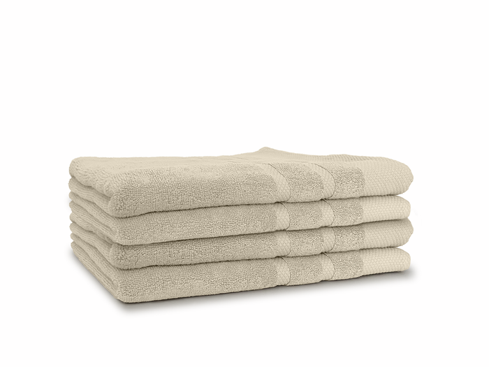LINNICKBadstof Badlaken  Katoen 70x140cm - sand - set van 4